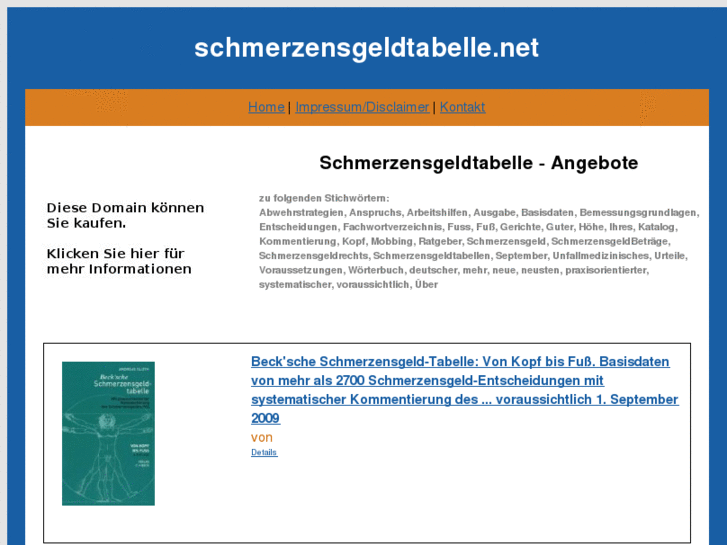 www.schmerzensgeldtabelle.net