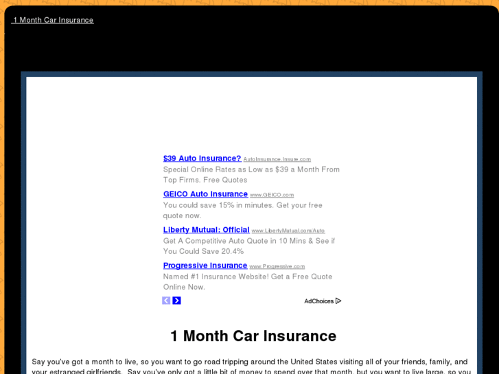 www.1monthcarinsurance.com