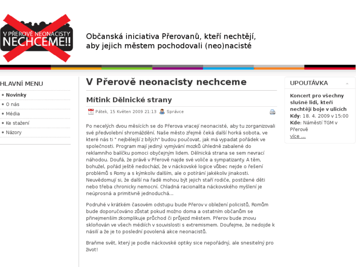 www.vpreroveneonacistynechceme.cz