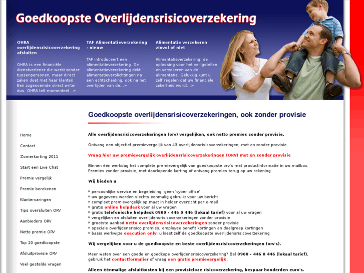 www.goedkoopste-overlijdensrisicoverzekering.nl