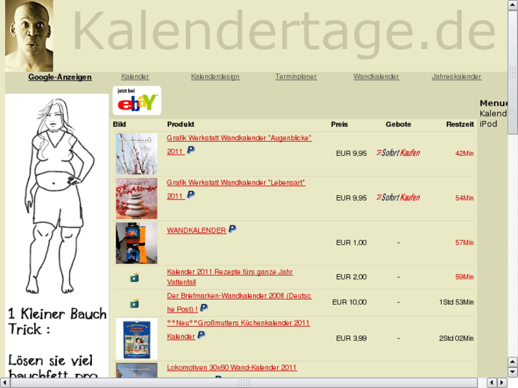 www.kalendertage.de