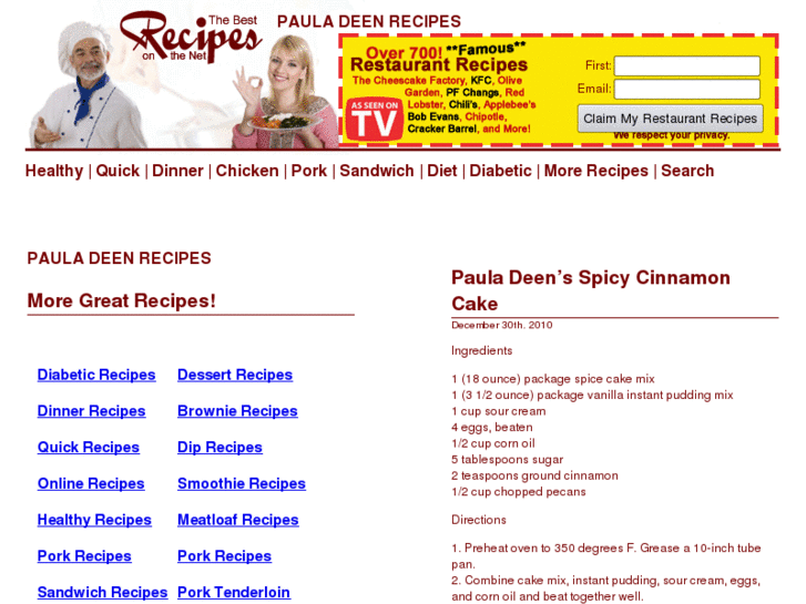 www.pauladeenrecipes.net