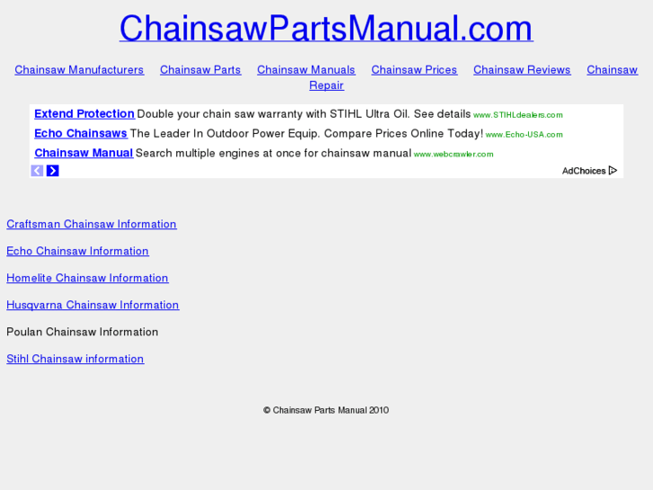 www.chainsawpartsmanual.com