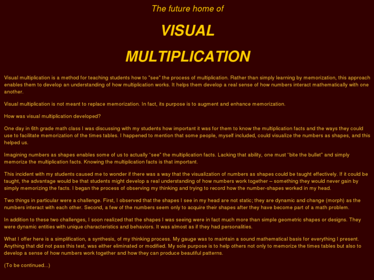 www.visualmultiplication.com