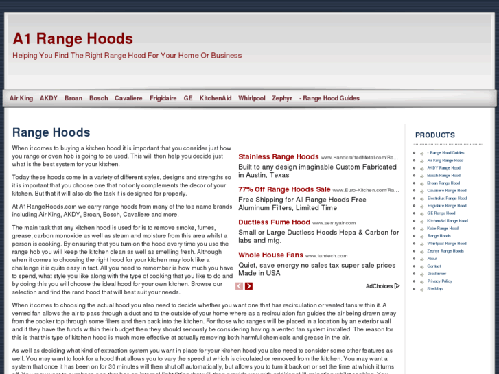 www.a1rangehoods.com