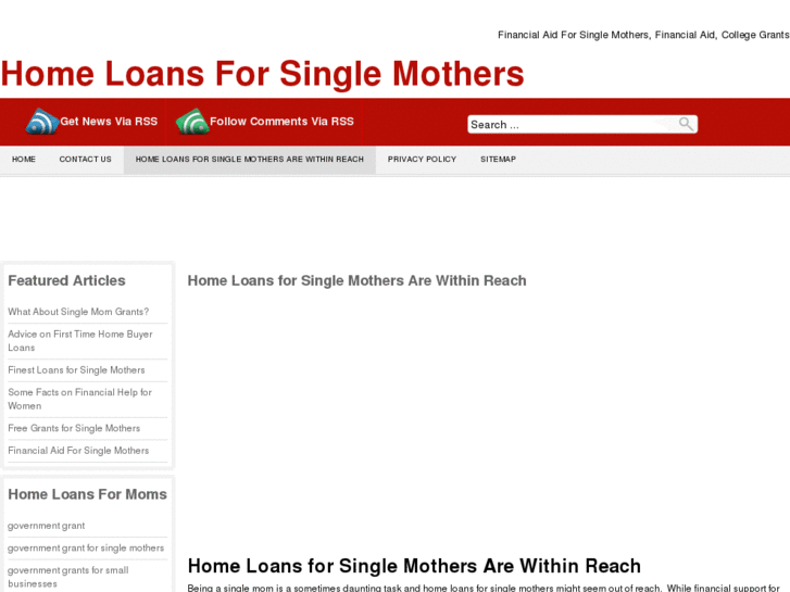 www.homeloansforsinglemothers.org