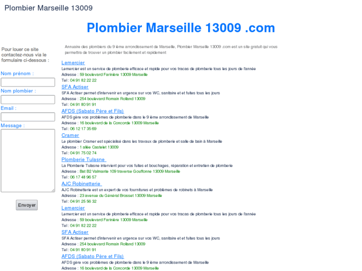 www.plombiermarseille13009.com