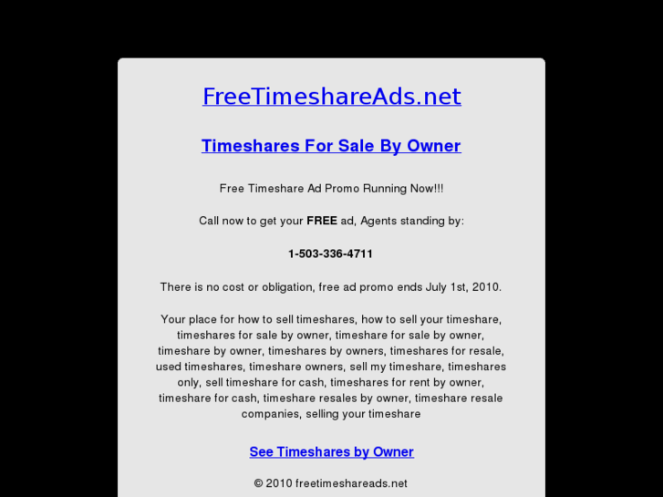 www.freetimeshareads.net