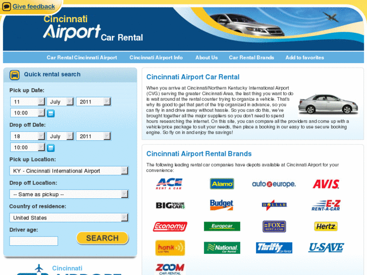 www.cincinnatiairportcarrental.com