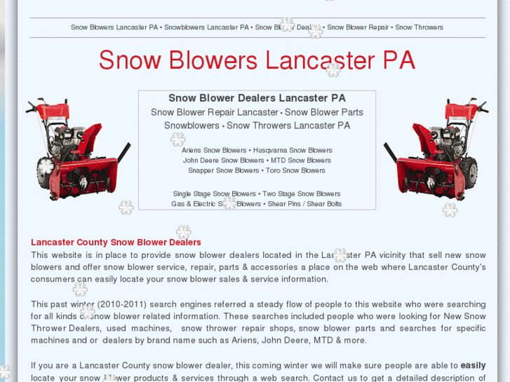 www.snowblowerslancasterpa.com