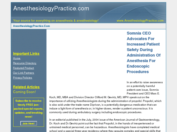 www.anesthesiologypractice.com