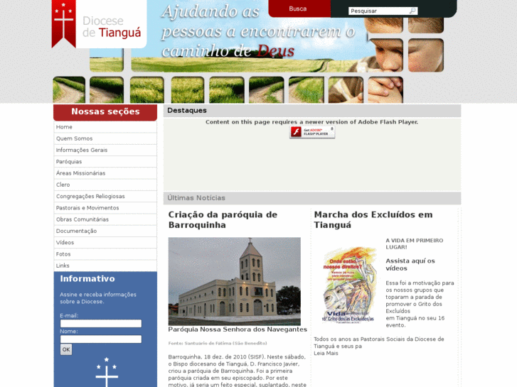 www.diocesedetiangua.com.br