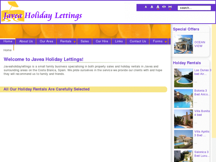 www.javeaholidaylettings.com