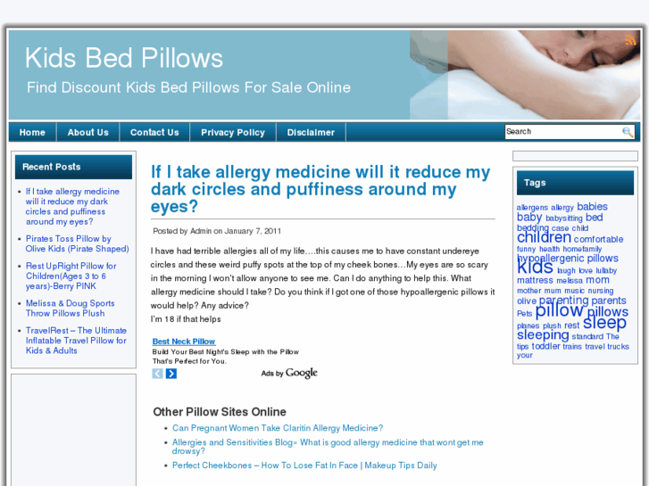 www.kidsbedpillows.org