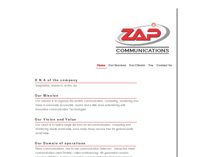 www.zapcommunications.net