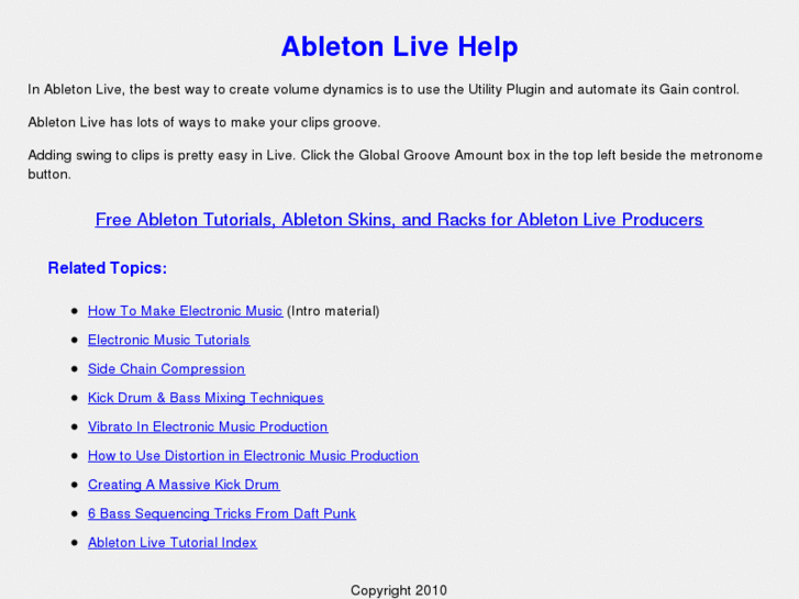 www.abletonlivehelp.net