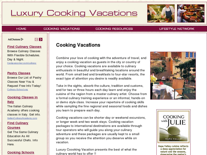 www.luxurycookingvacations.com