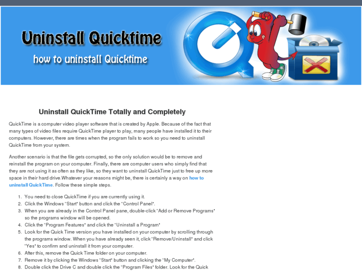 www.uninstallquicktime.com