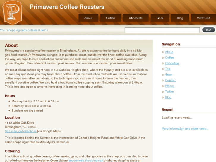 www.primaveracoffee.com