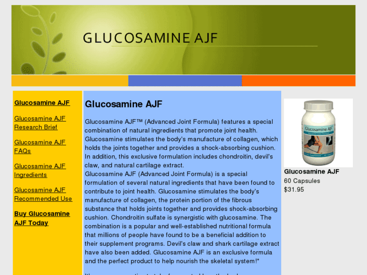 www.glucosamineajf.com