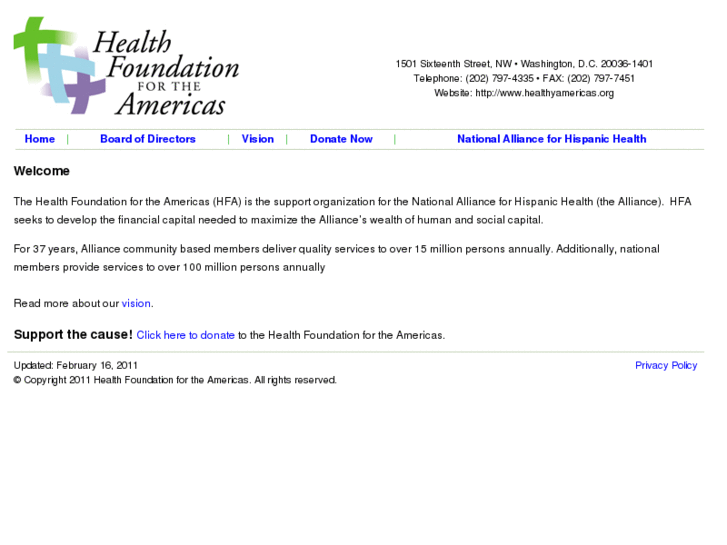 www.healthamericasfoundation.net