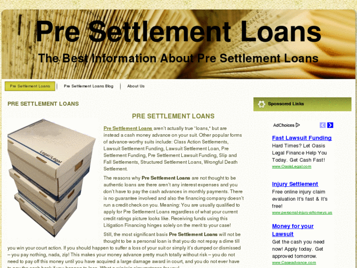 www.presettlementloans.org