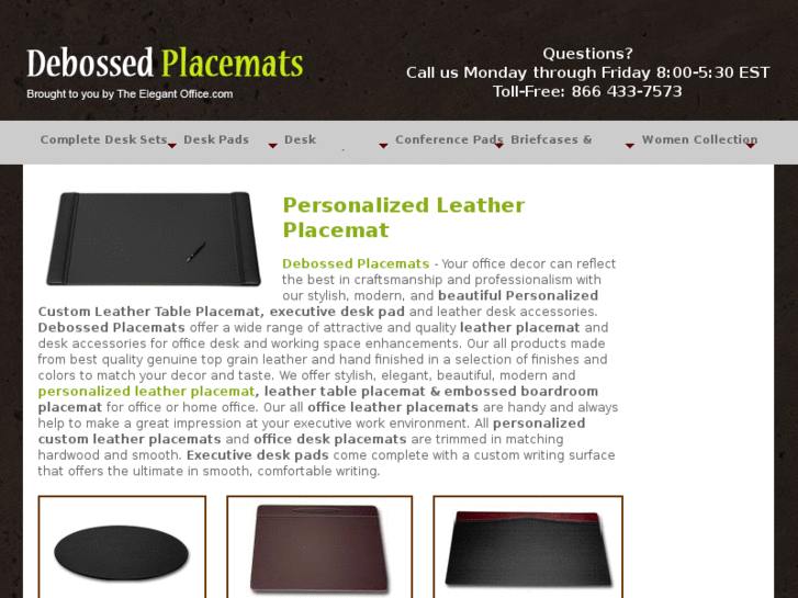 www.debossedplacemats.com