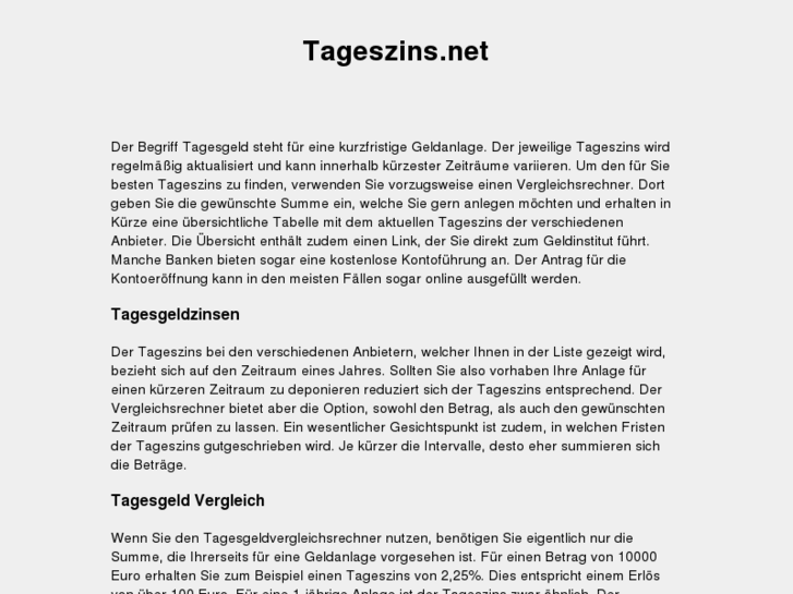 www.tageszins.net