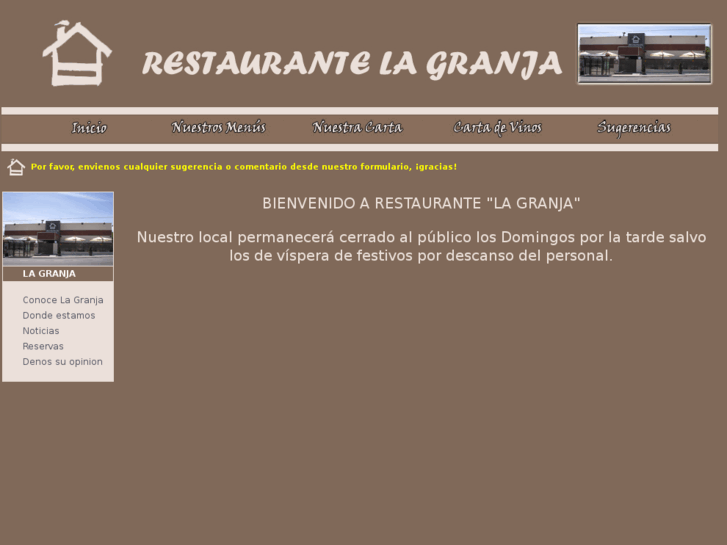 www.restaurantelagranja.com