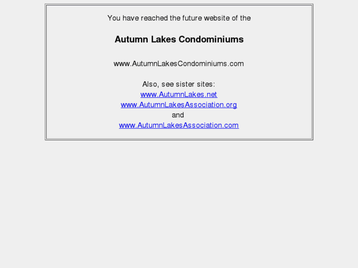 www.autumnlakescondominiums.com