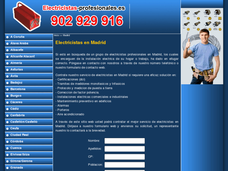 www.electricistas-profesionales.es