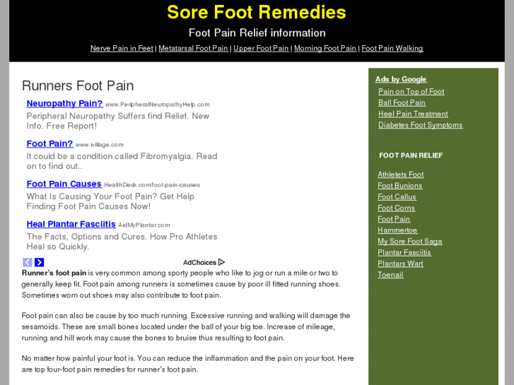 www.sore-foot-remedies.com