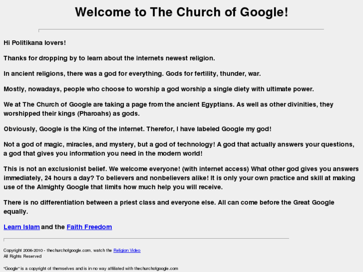 www.thechurchofgoogle.com