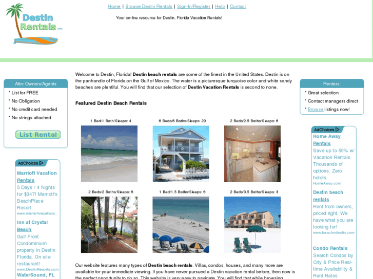 www.destinrentals.info