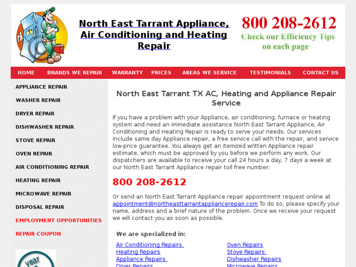 www.northeasttarrantappliancerepair.com