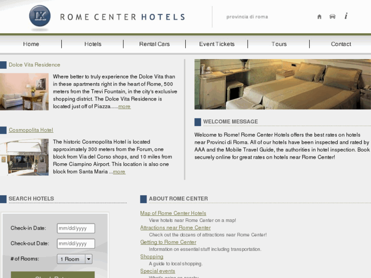 www.romecenterhotels.com