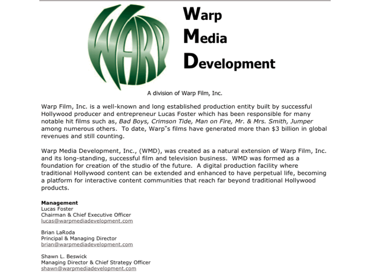 www.warpmediadevelopment.com