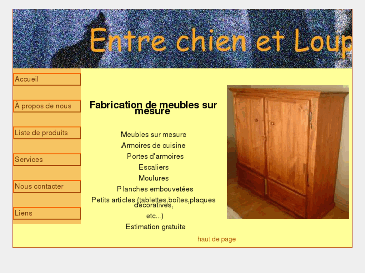 www.ebenisterieentrechienetloup.com