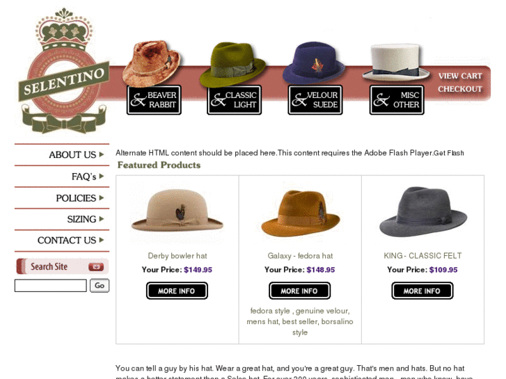 www.selentinohats.com