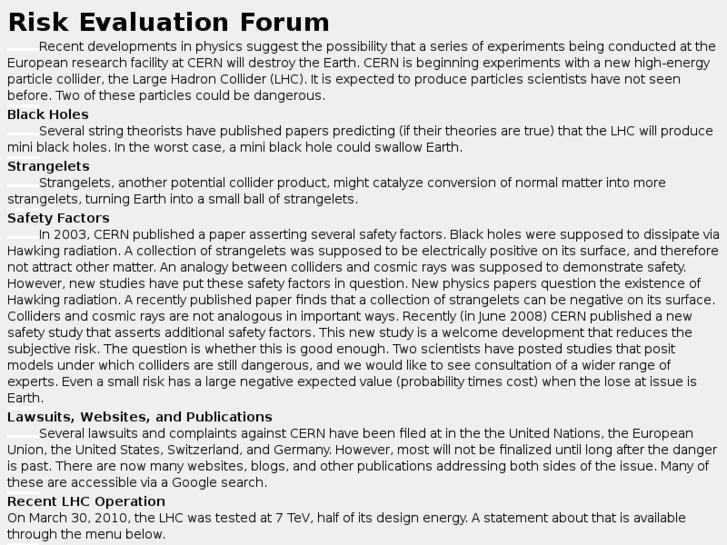 www.risk-evaluation-forum.org