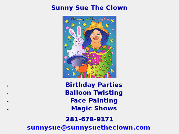 www.sunnysuetheclown.com