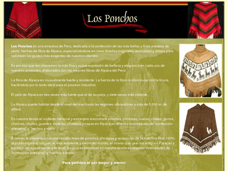 www.losponchosperu.com