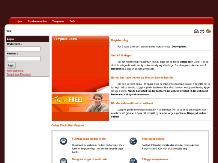 www.sitebuilderdemo.no