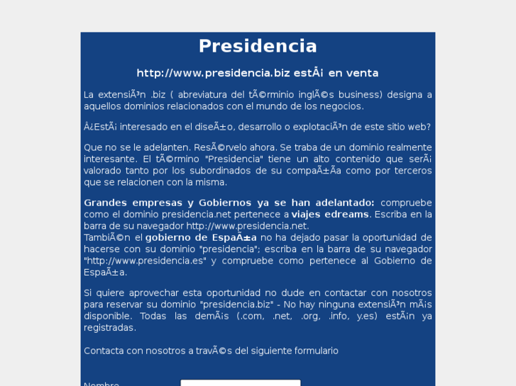 www.presidencia.biz