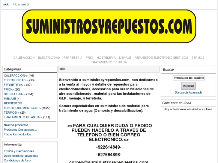 www.suministrosyrepuestos.com