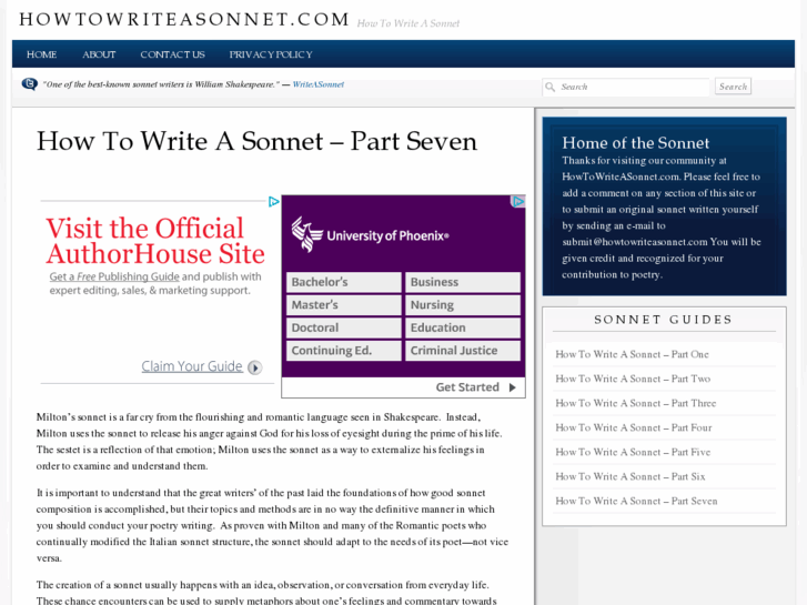 www.howtowriteasonnet.com