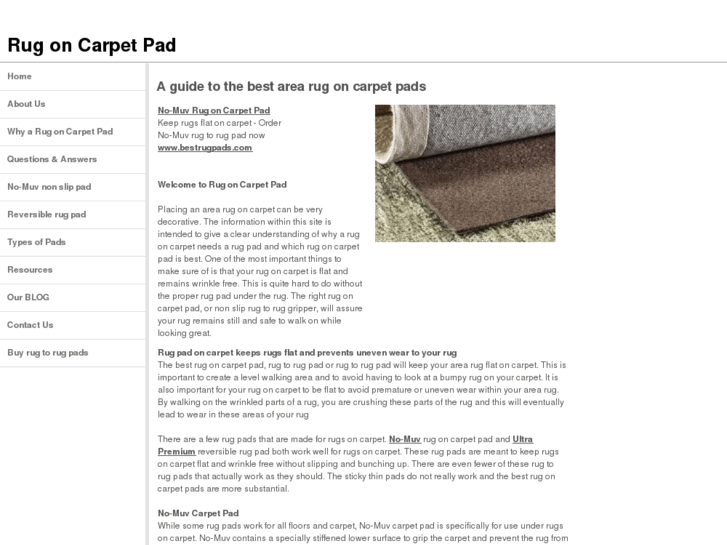 www.rugoncarpetpad.com