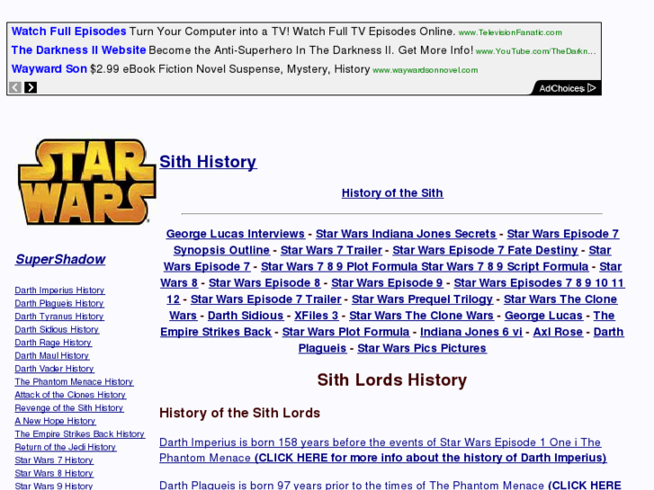 www.sithlordshistory.com