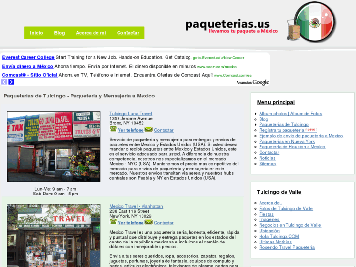 www.paqueterias.us