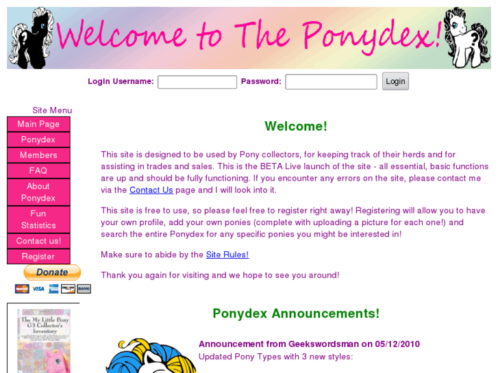 www.ponydex.com